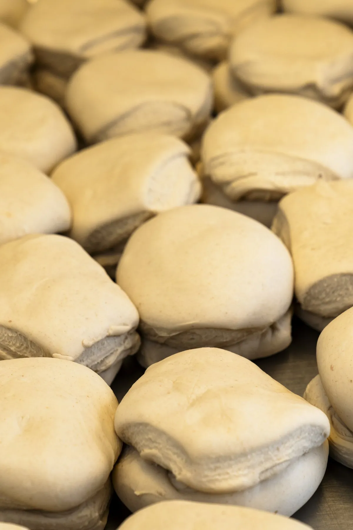 The dough is made here, every morning.
